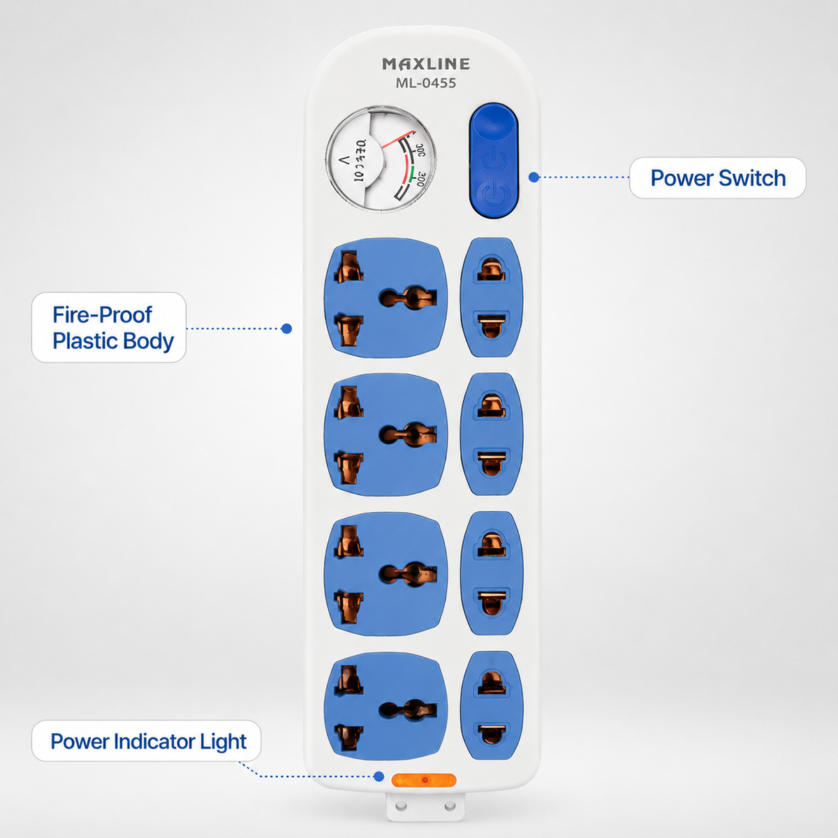 MAXLINE 8 Port Heavy Duty Multiplug