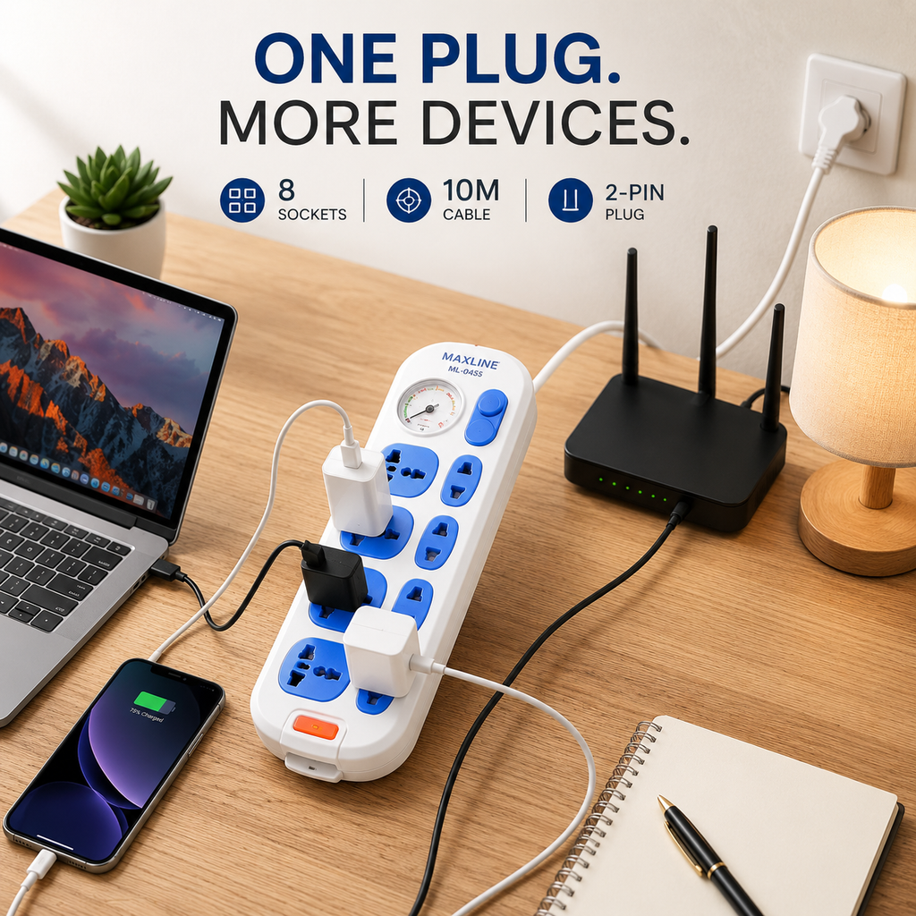 MAXLINE 8 Port Heavy Duty Multiplug