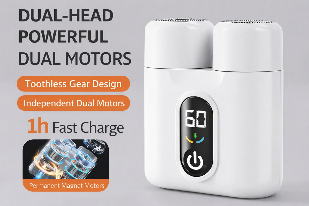 Portable Double Head Electric Shaver