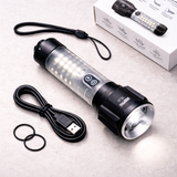 Rechargeable led zoom torch light
