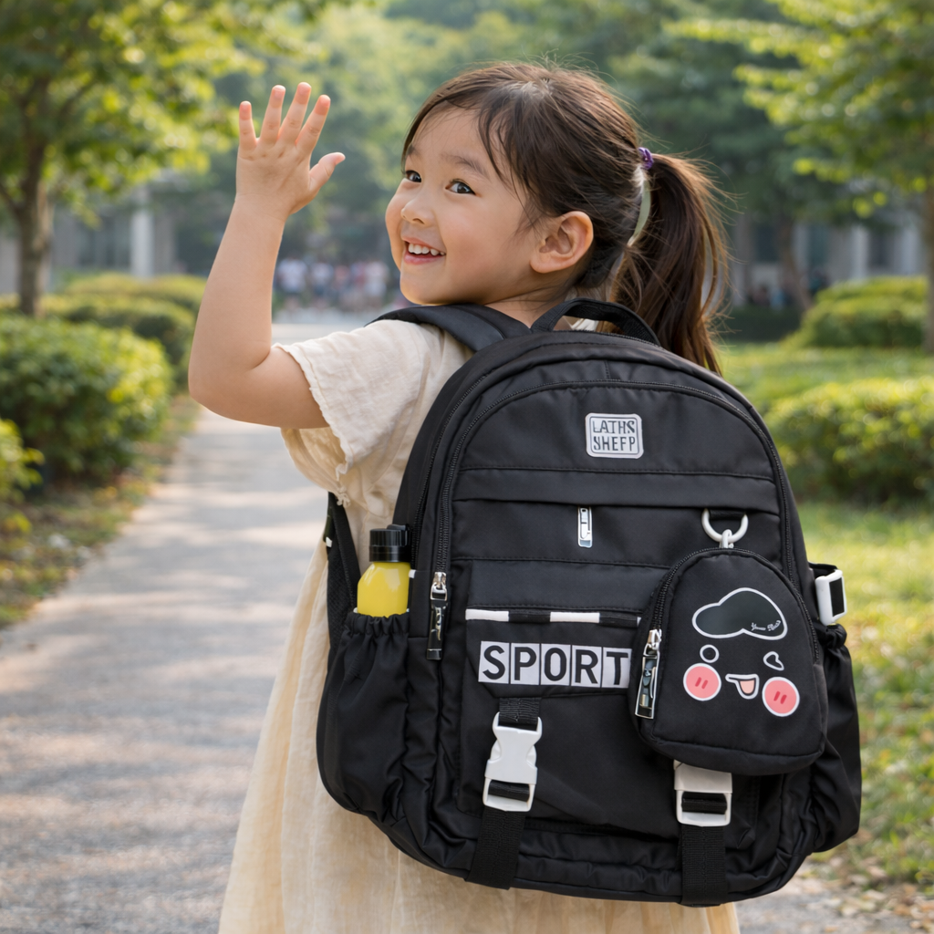 Cute Cartoon Pocket Design Kids Backpack