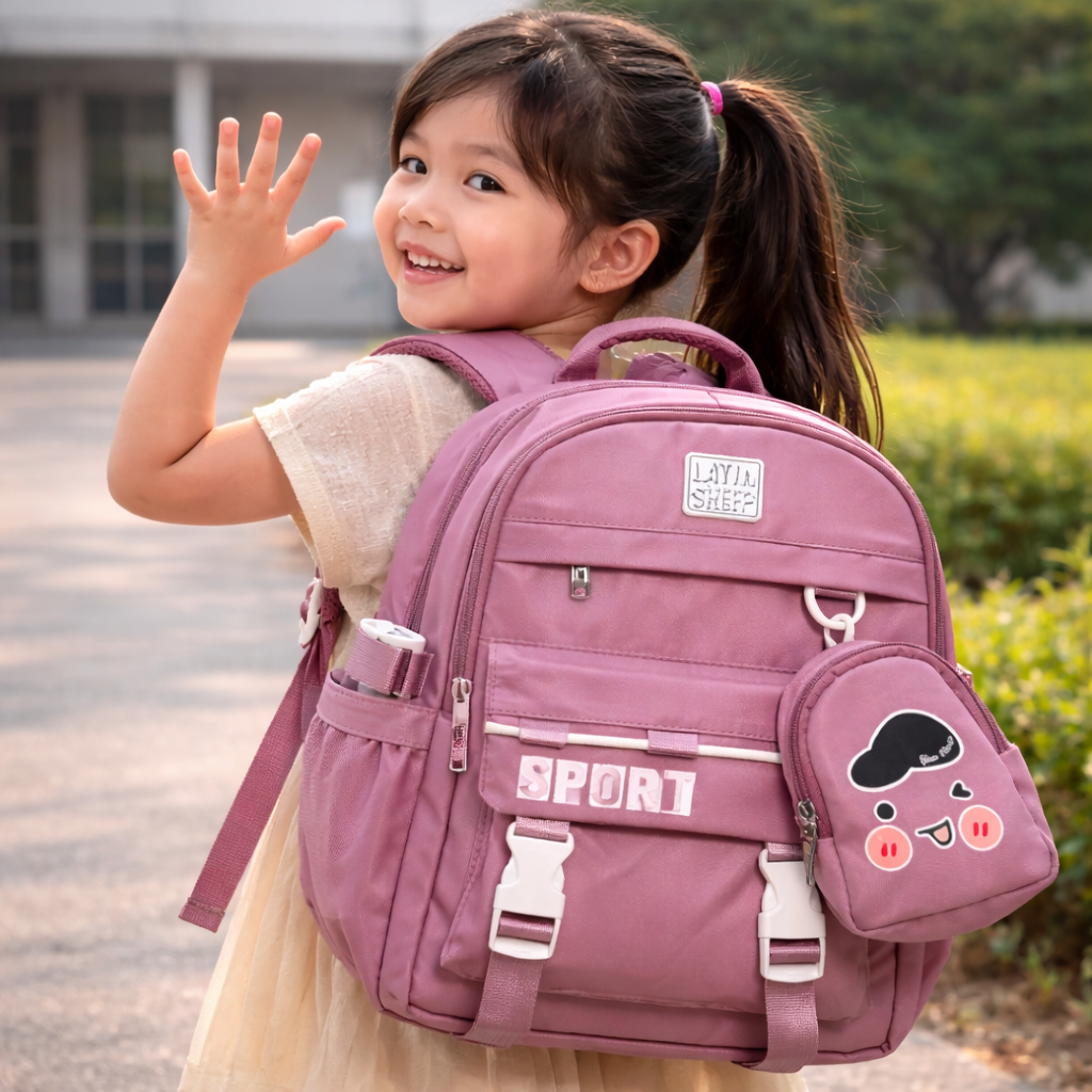 Cute Cartoon Pocket Design Kids Backpack