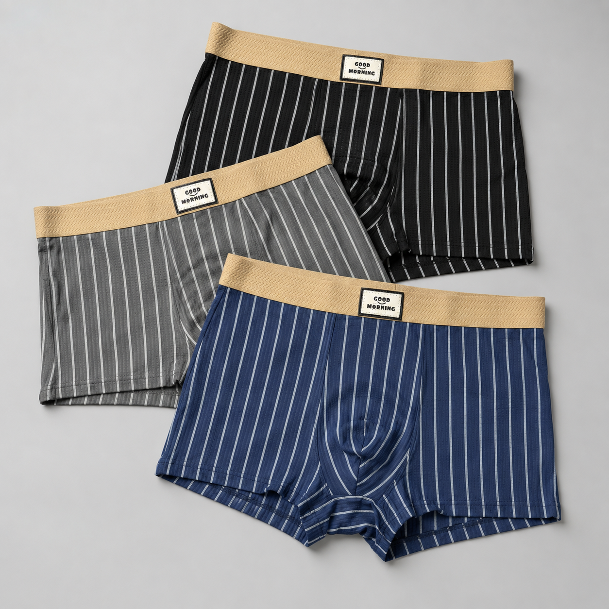 Soft Breathable Ice Silk Boxer  ( Set of 3 )