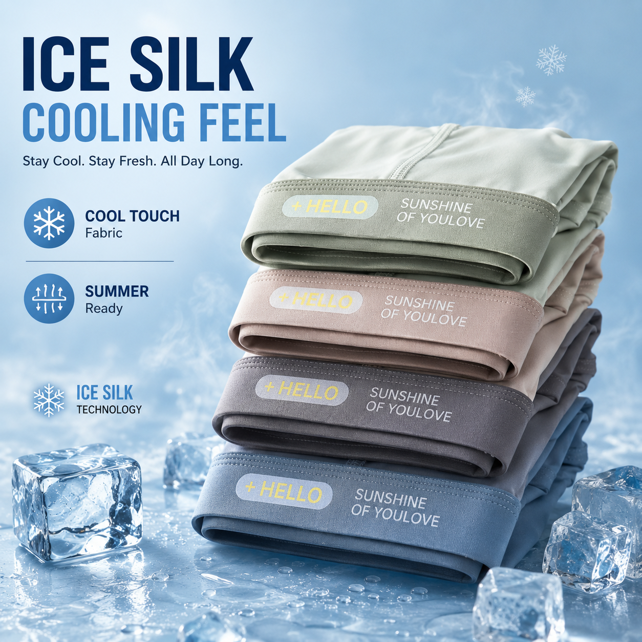 Men's Ice Silk Breathable Boxer ( Set of 4 )