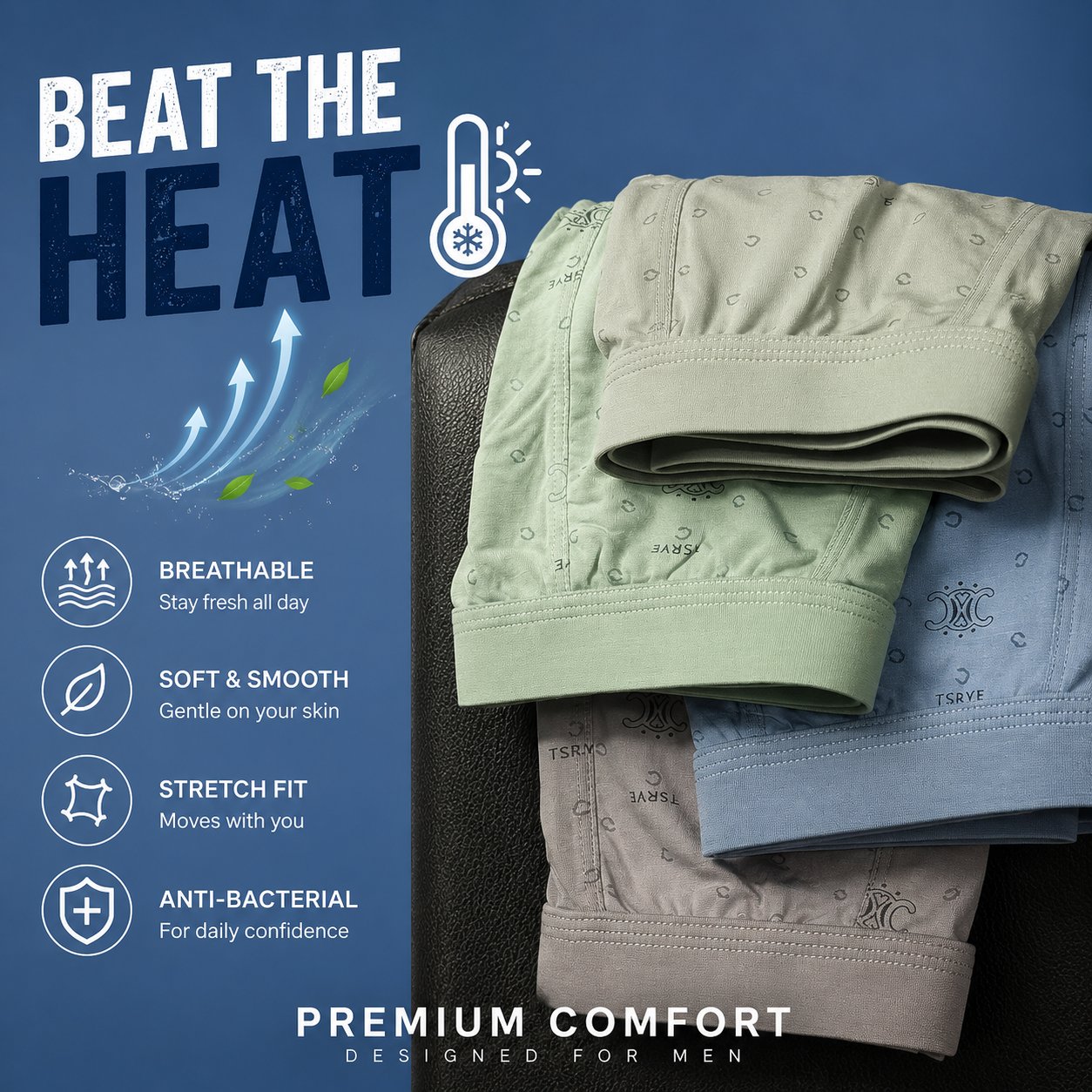 CoolGuard Breathable Boxer Briefs ( Set of 4 )