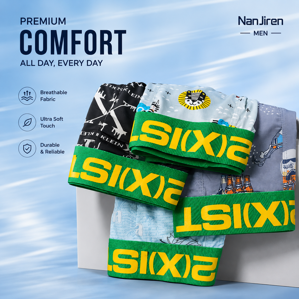 Premium Ice Silk Printed Boxer ( Set of 4 )