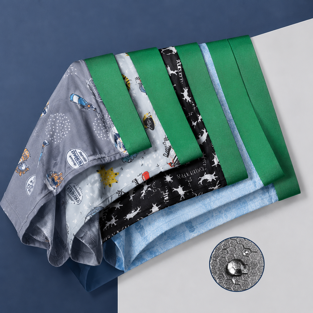 Premium Ice Silk Printed Boxer ( Set of 4 )