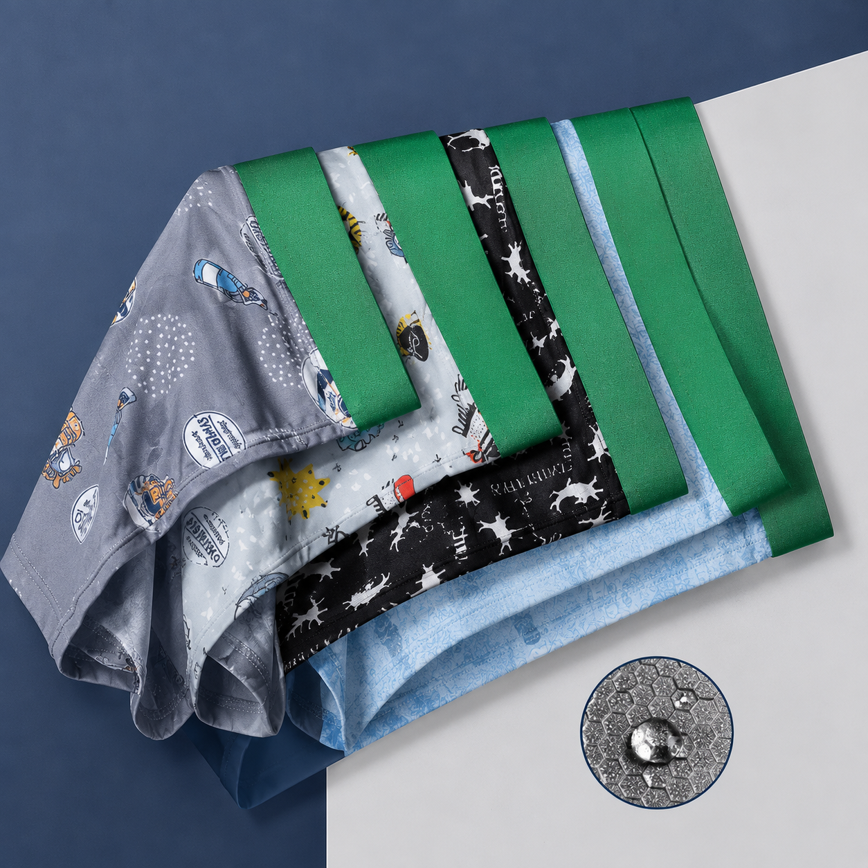 Premium Ice Silk Printed Boxer ( Set of 4 )