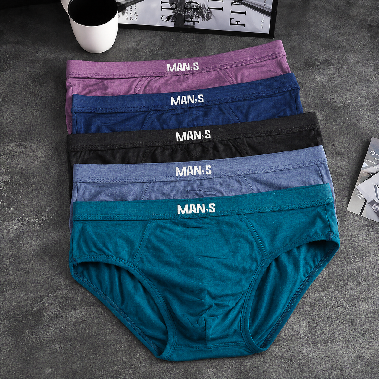 Feather Soft Breathable Men's Briefs ( Set of 5 )