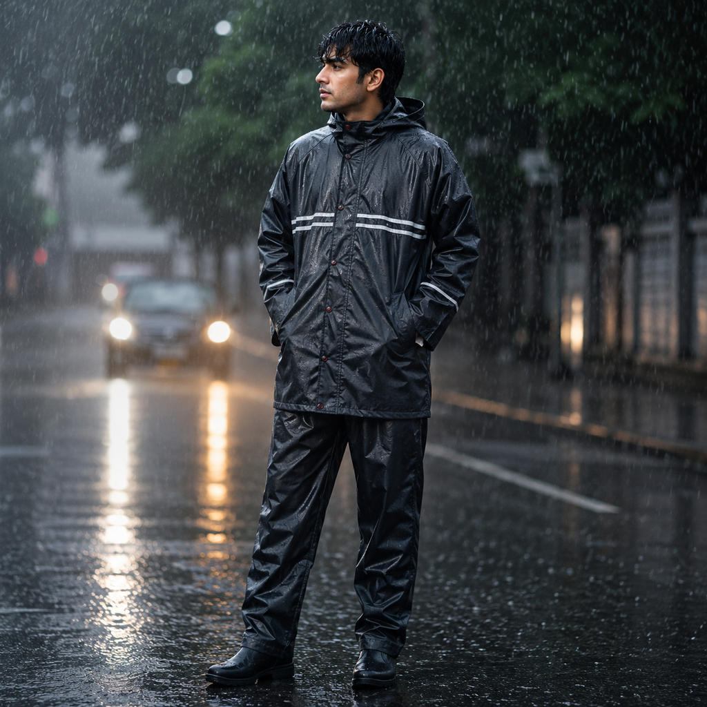Windproof Full Coverage Raincoat Set (XXL)