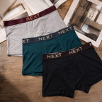 Premium Flexible Fit Men’s Microfiber Boxer Trunks  (Set of 3)