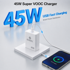 45W Fast Charging Single Port Adapter & Cable