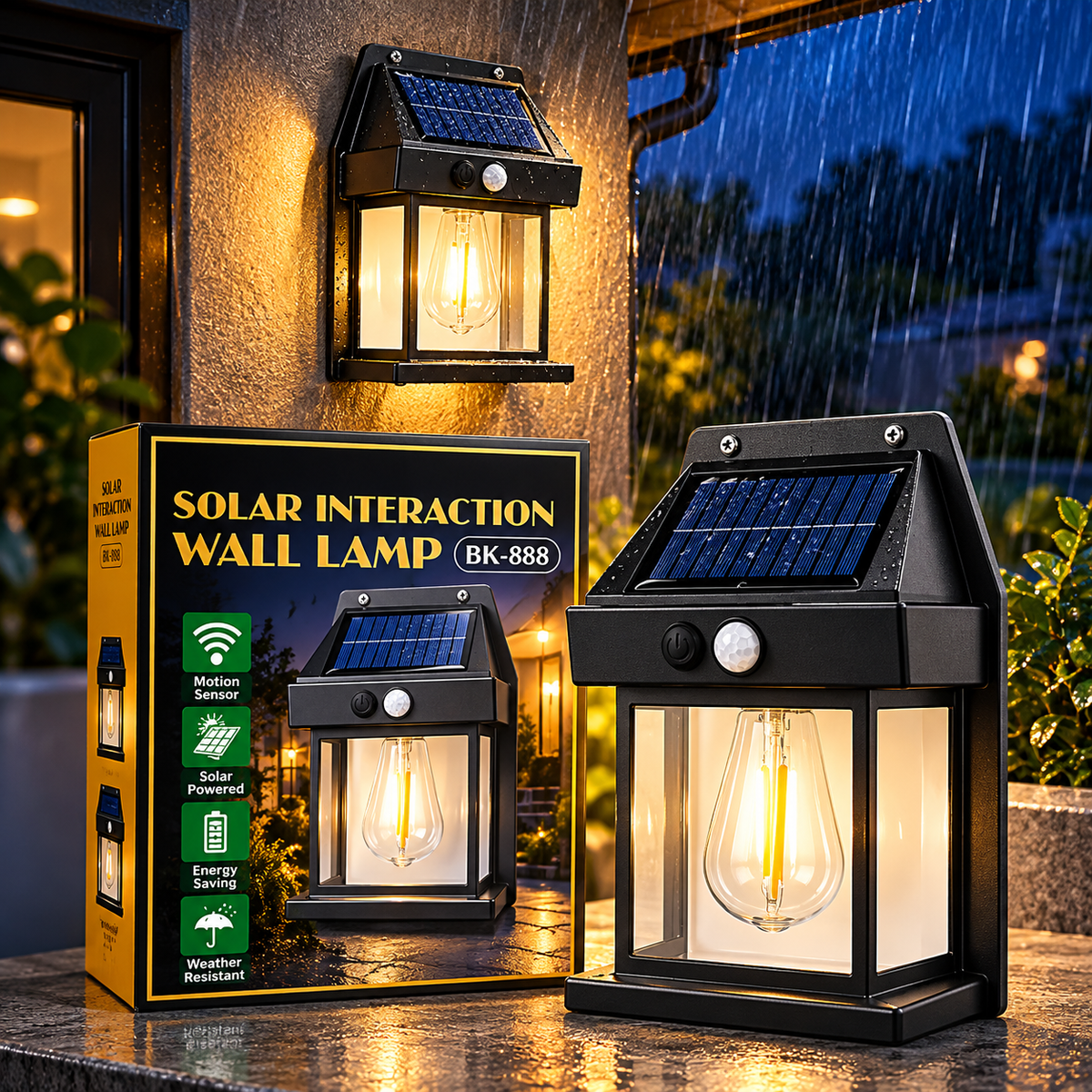 Smart Solar Motion Sensor Wall Lamp