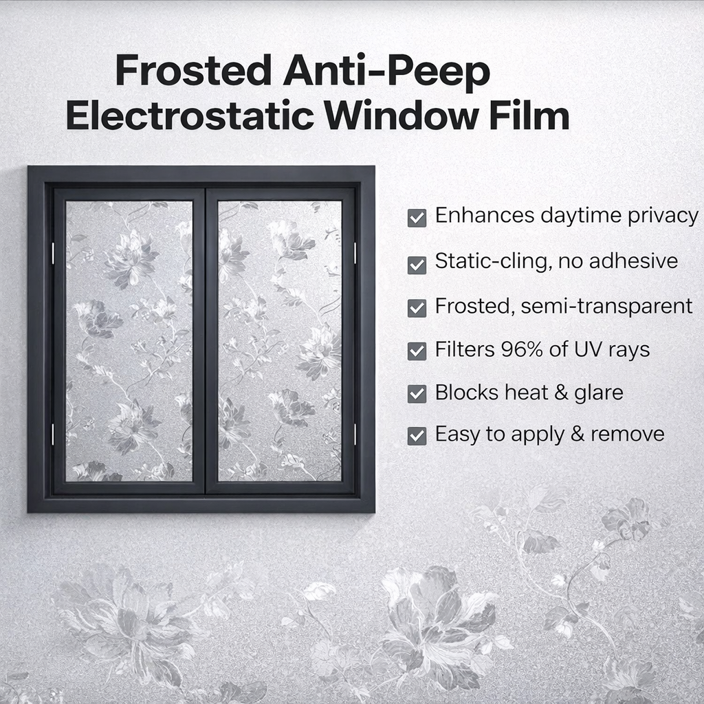 Frosted Anti-Peep Electrostatic Window Sticker
