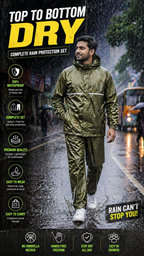 Heavy Duty RainShield Coat Set – Jacket, Pants