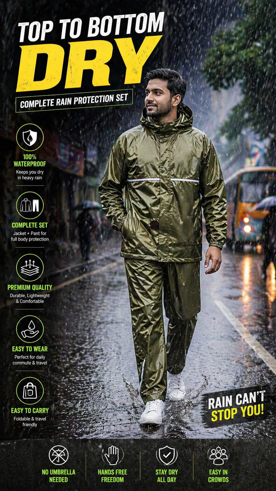 Heavy Duty RainShield Coat Set – Jacket, Pants