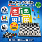 2-in-1 Foldable Chess & Ludo Game Board