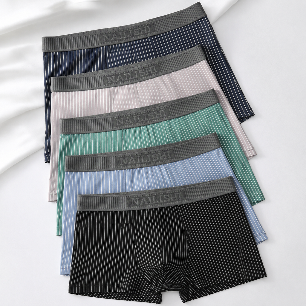Men's Breathable Striped Premium Boxer ( Set Of 03 )