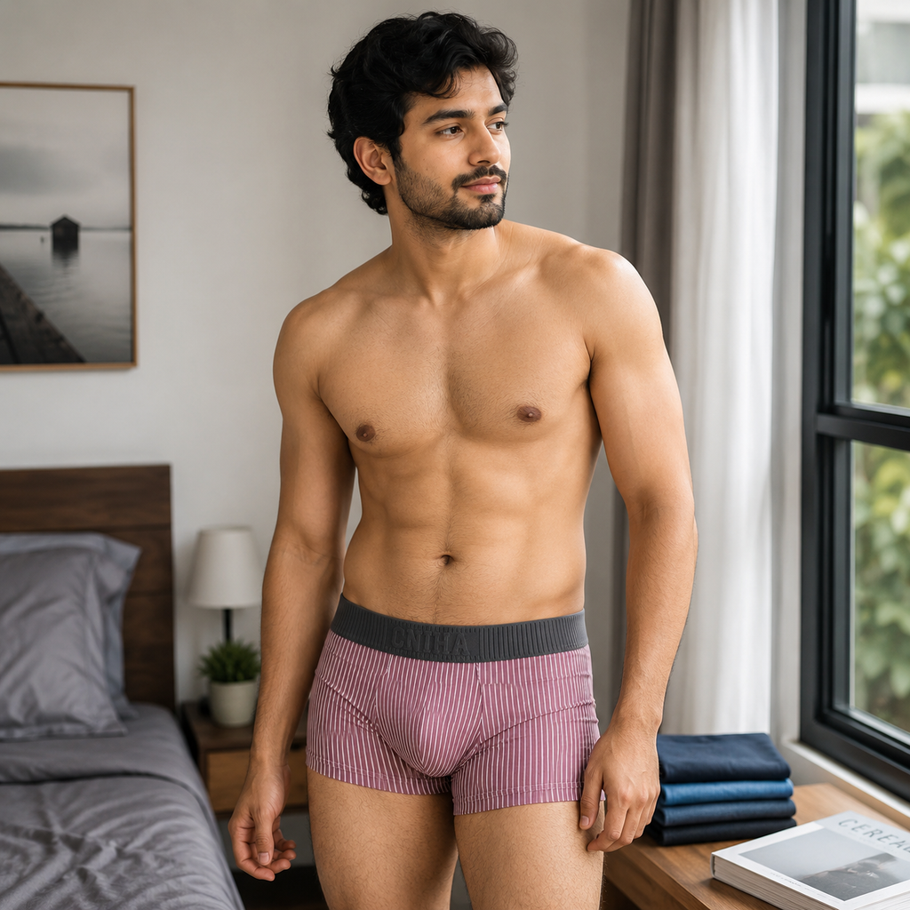 Men's Breathable Striped Premium Boxer ( Set Of 03 )