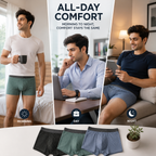 Men's Breathable Striped Premium Boxer ( Set Of 03 )
