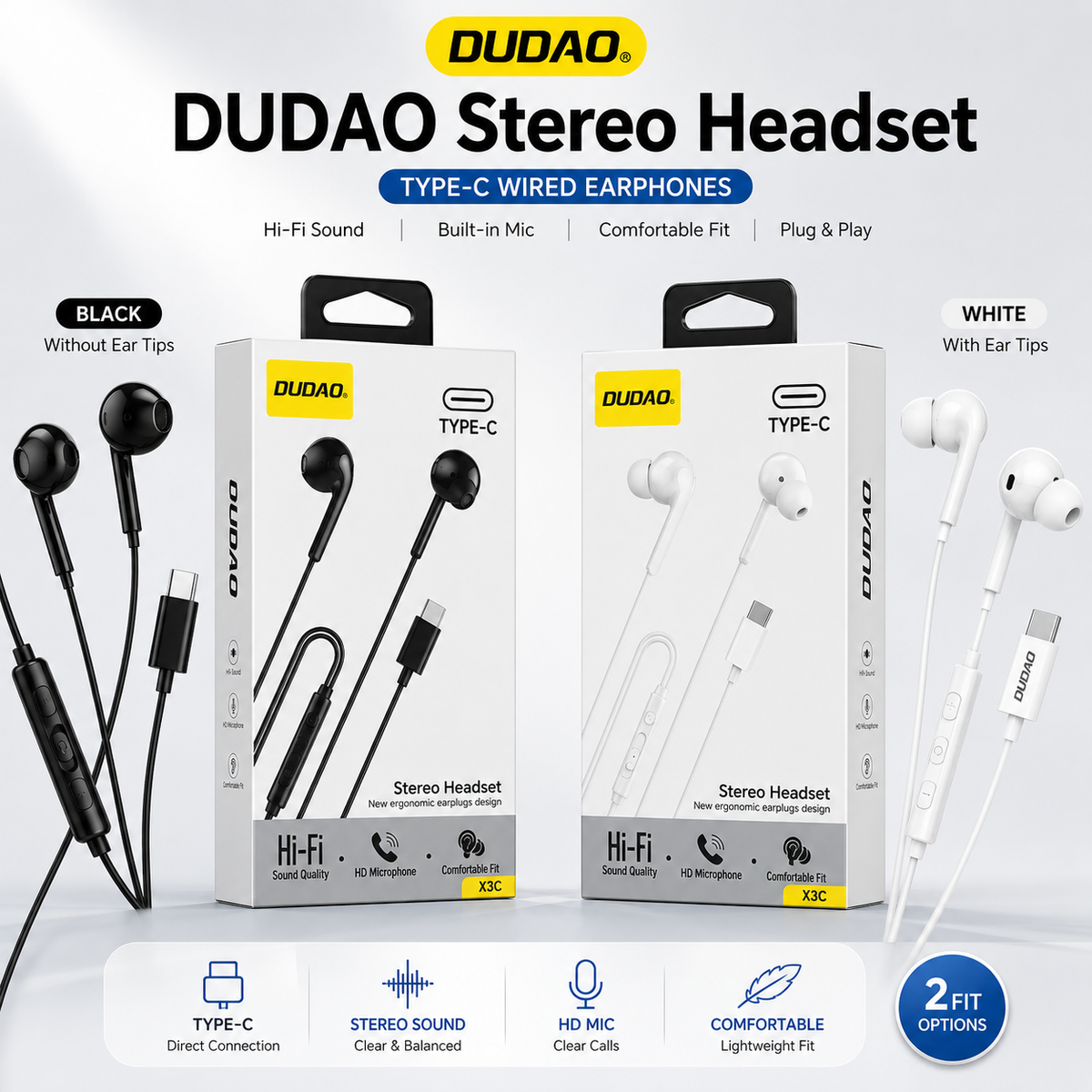 DUDAO Type-C Stereo Headset