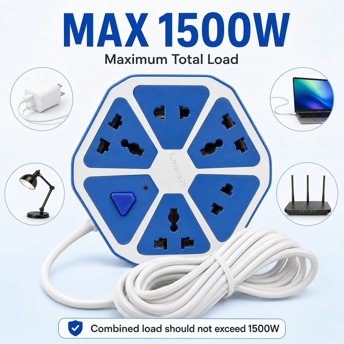 Compact Universal Multi Socket Power Board