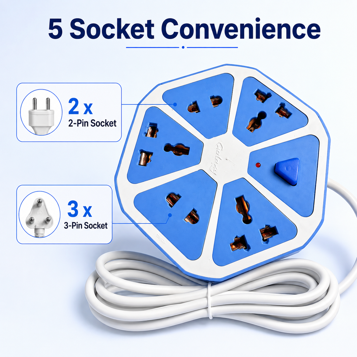Compact Universal Multi Socket Power Board