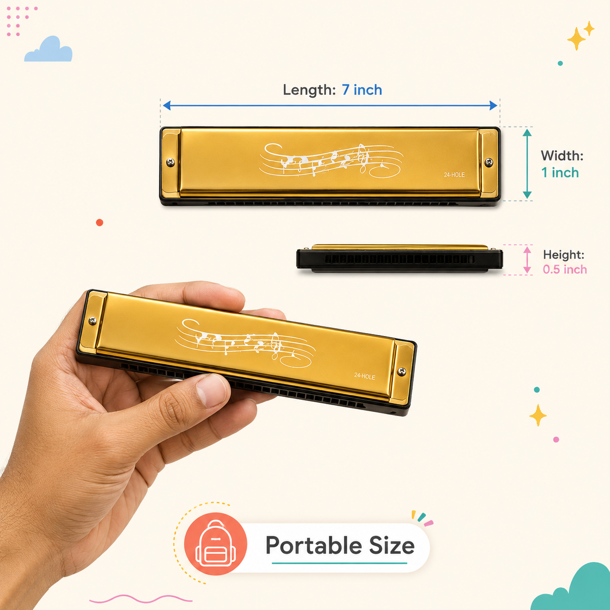 24 Holes Mouth Organ (Harmonica)
