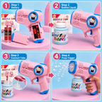 Kids Automatic Bubble Gun Toy with LED Light