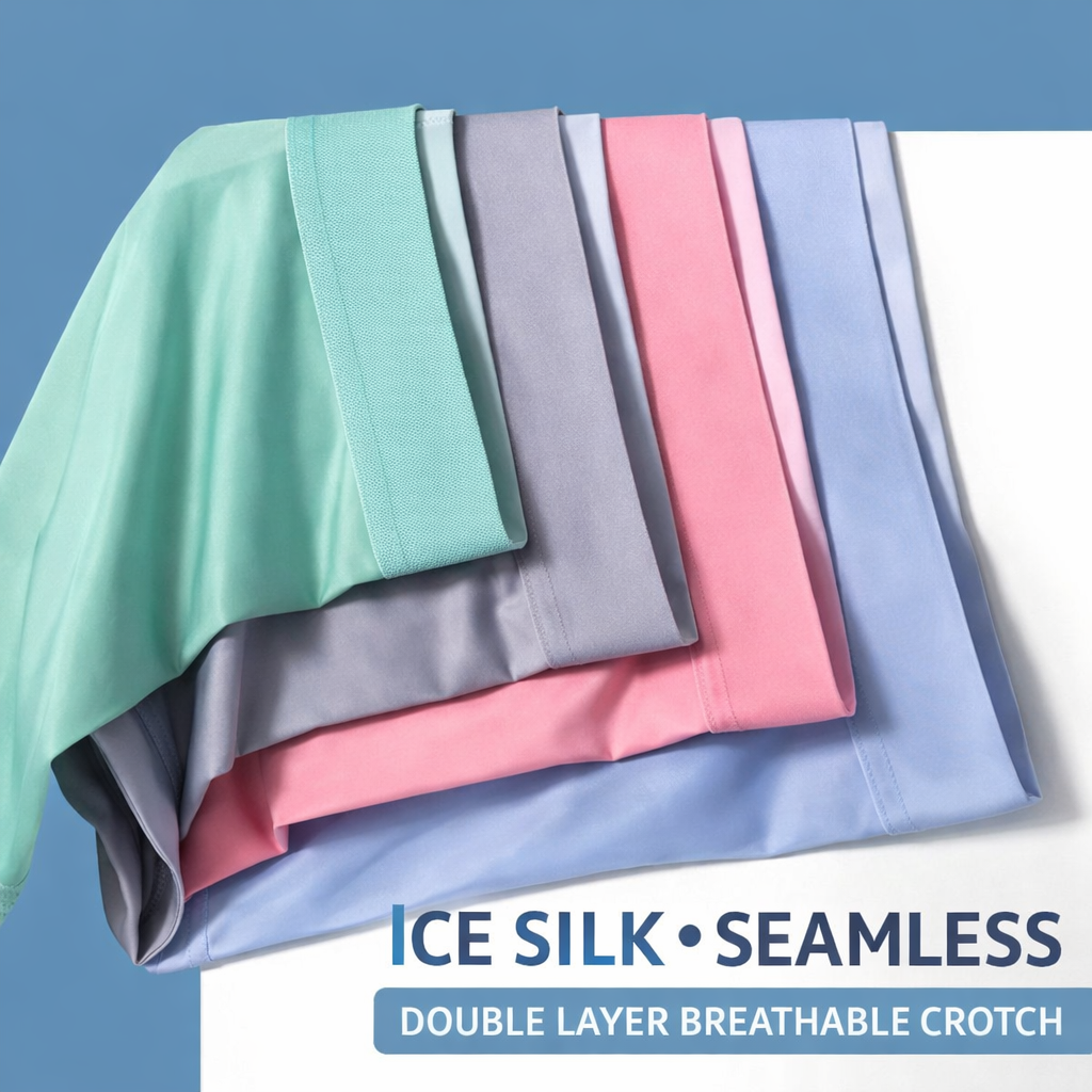 Men's Pure Ice Silk Antibacterial Ultrathin Underwear(set of 4)