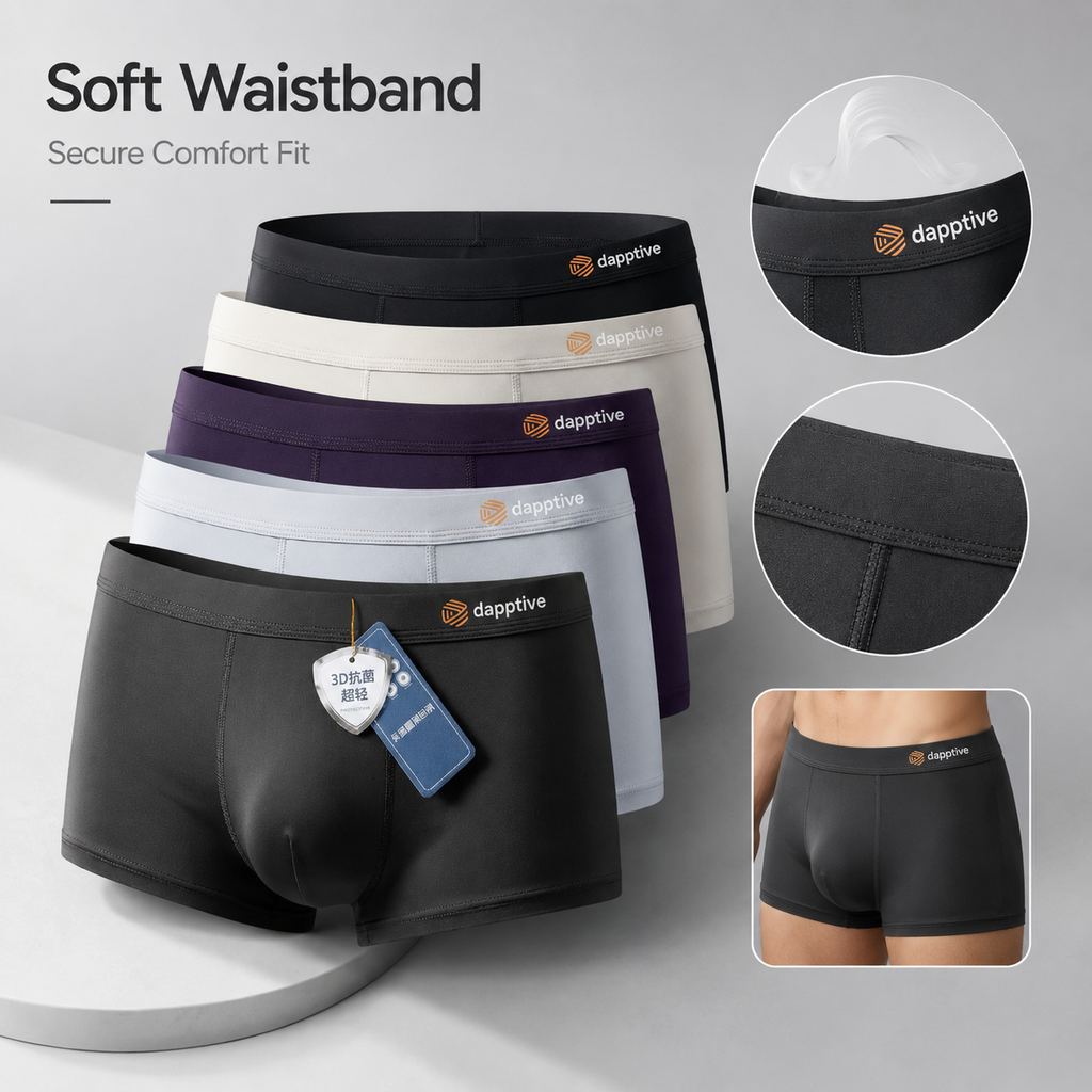 Men’s Luxury Ice Silk Underwear Combo ( set of 05)