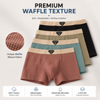 Men's Ice Silk net pattern Premium Boxer ( Set of 04 )