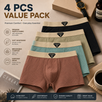 Men's Ice Silk net pattern Premium Boxer ( Set of 04 )