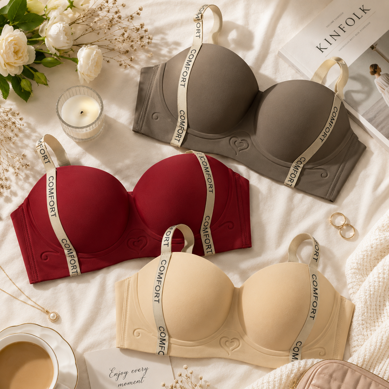 Heart Shape Anti-Sagging smart Bra (Set of 2 & Set of 3)