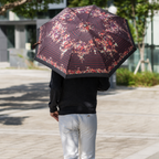 Elegant Floral 10-Ribs Folding Umbrella