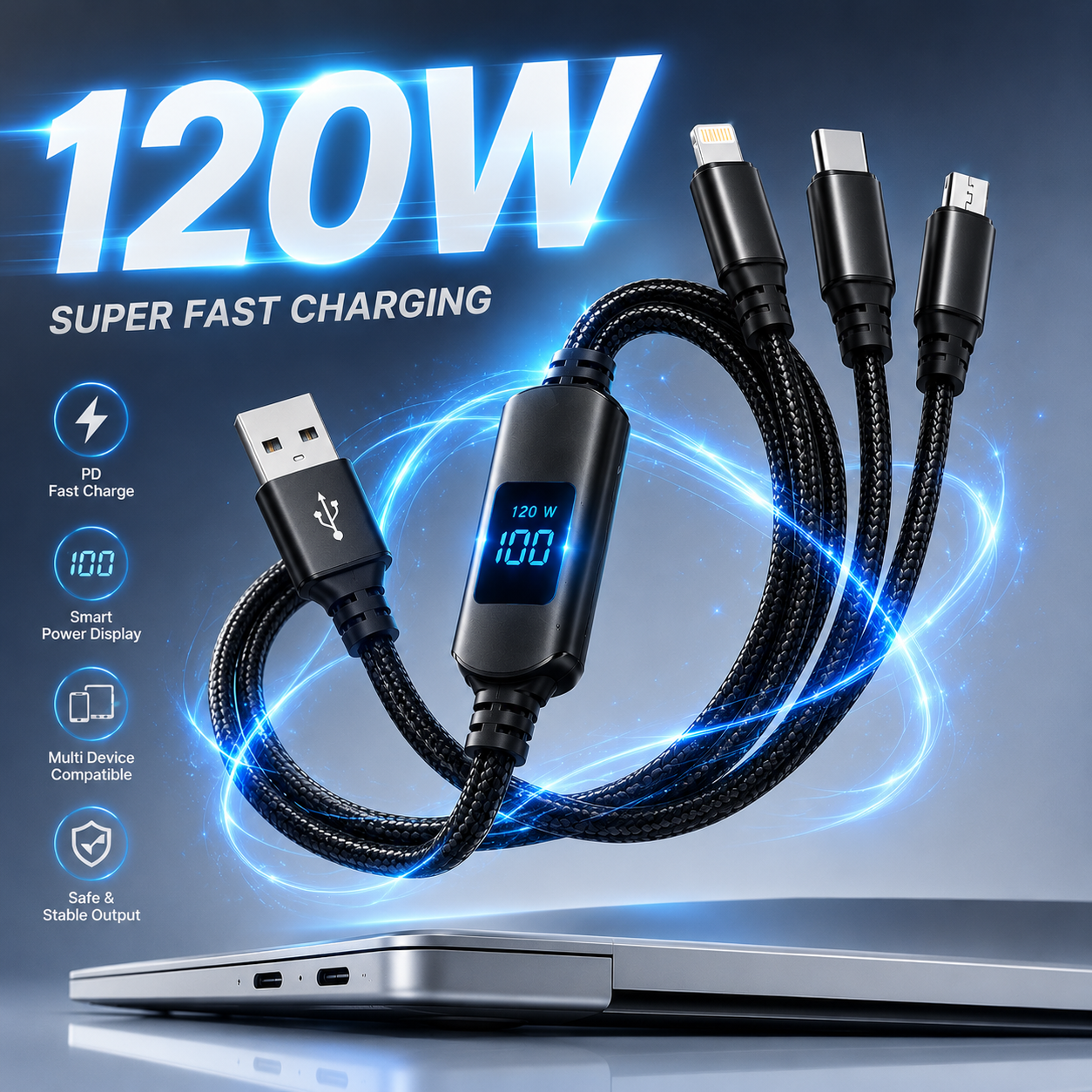 UltraCharge 5-in-1 Smart Power 120W cable