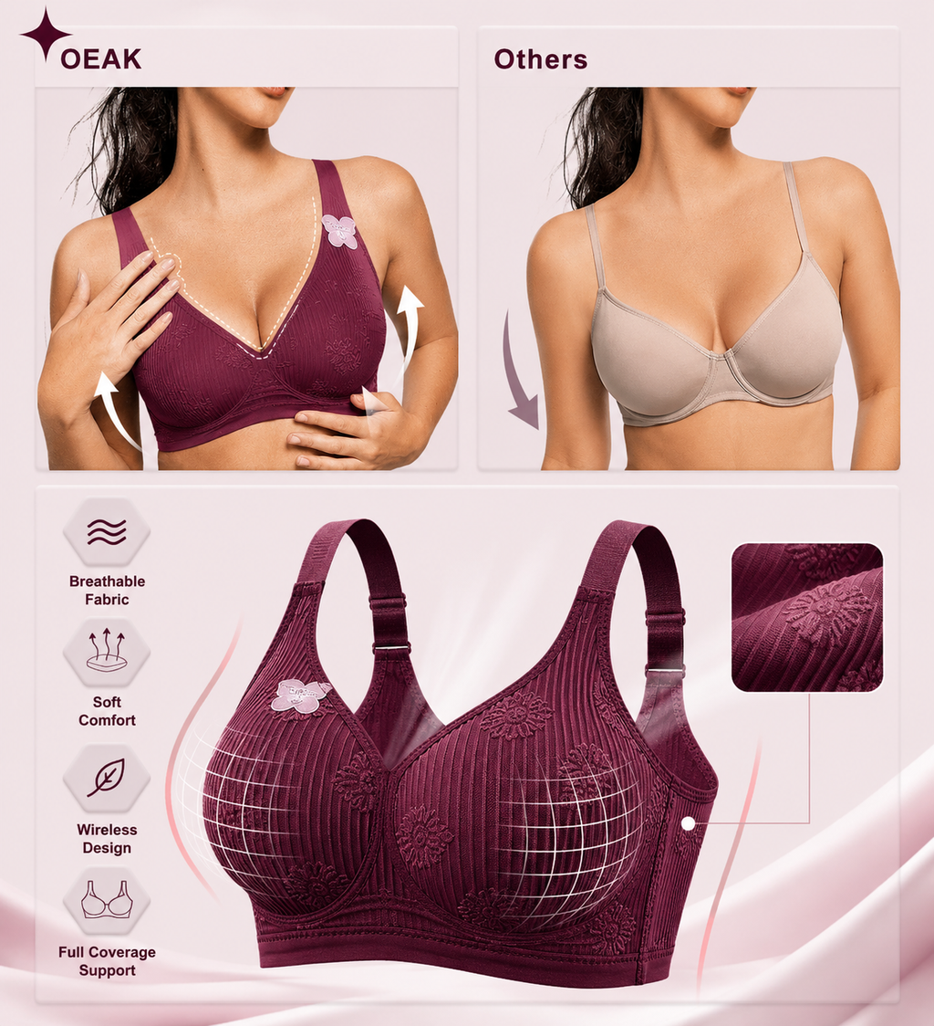 Luxury Floral Comfort Bra ( Set of 3 )