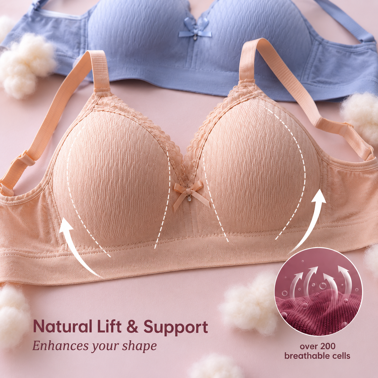 Luxury Wireless Everyday Comfort Bra ( Set of 2 )