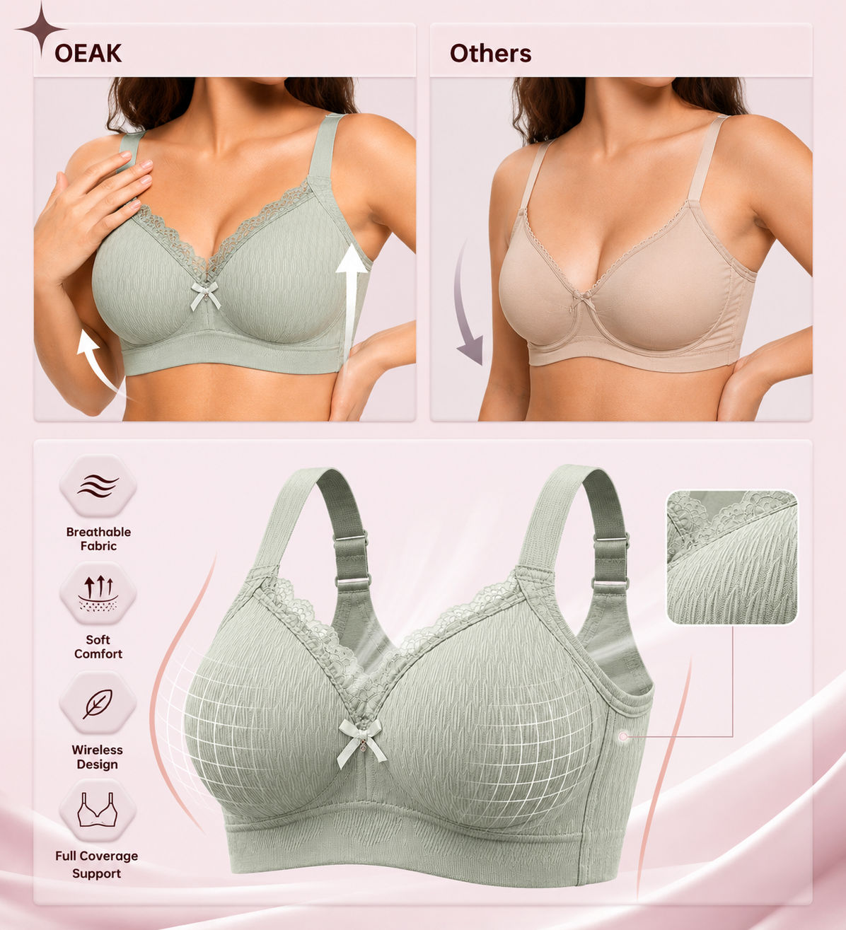 Luxury Wireless Everyday Comfort Bra ( Set of 2 )