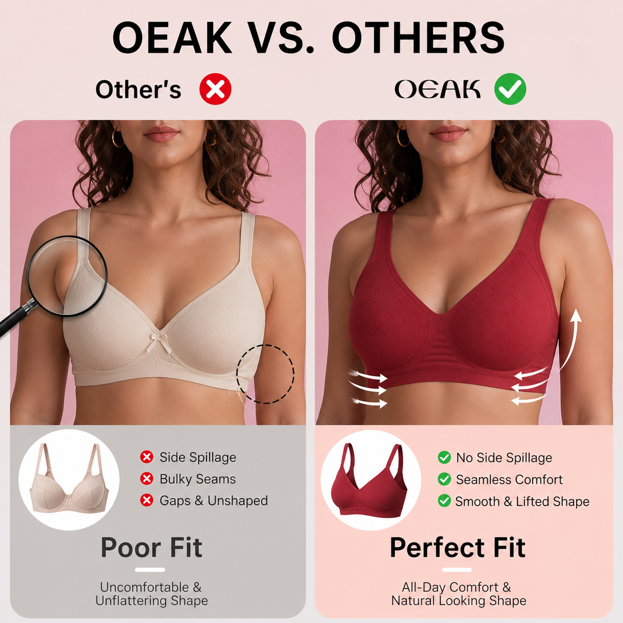 Ultra Soft Ribbed Bra ( Set of 3 )