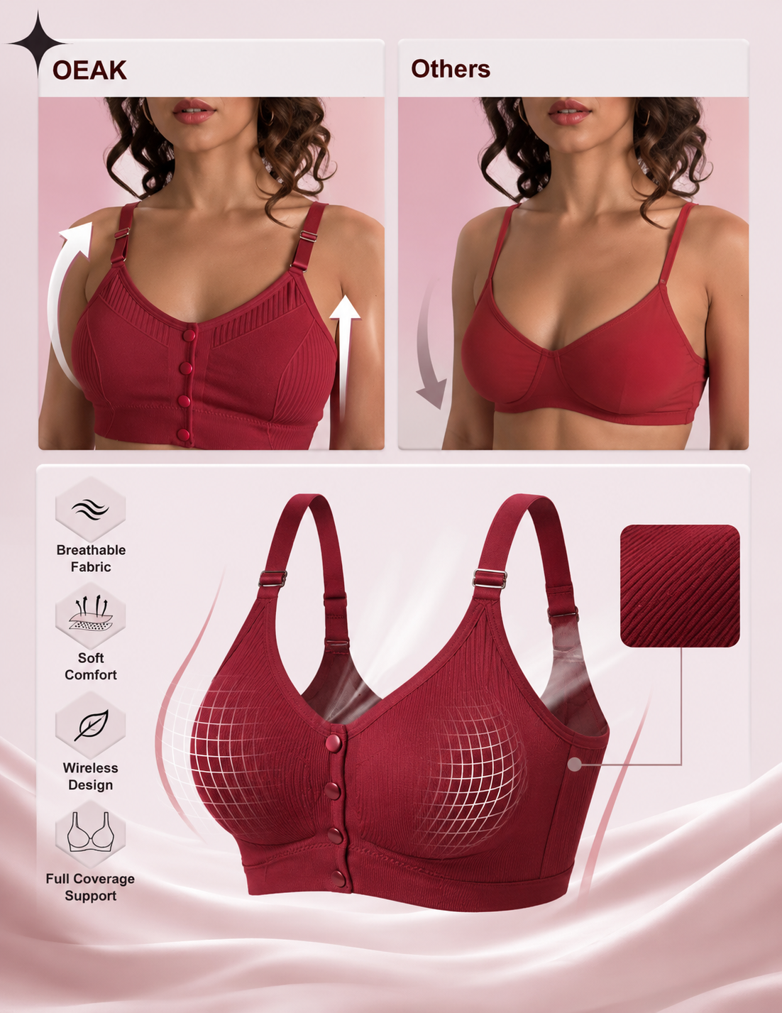 Ultra Soft Ribbed Bra ( Set of 3 )