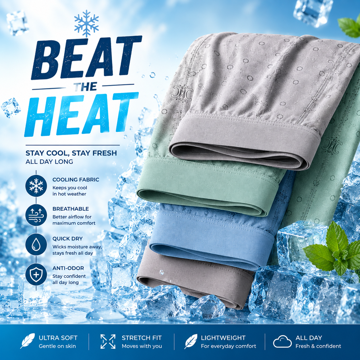 CoolGuard Breathable Boxer Briefs ( Set of 4 )