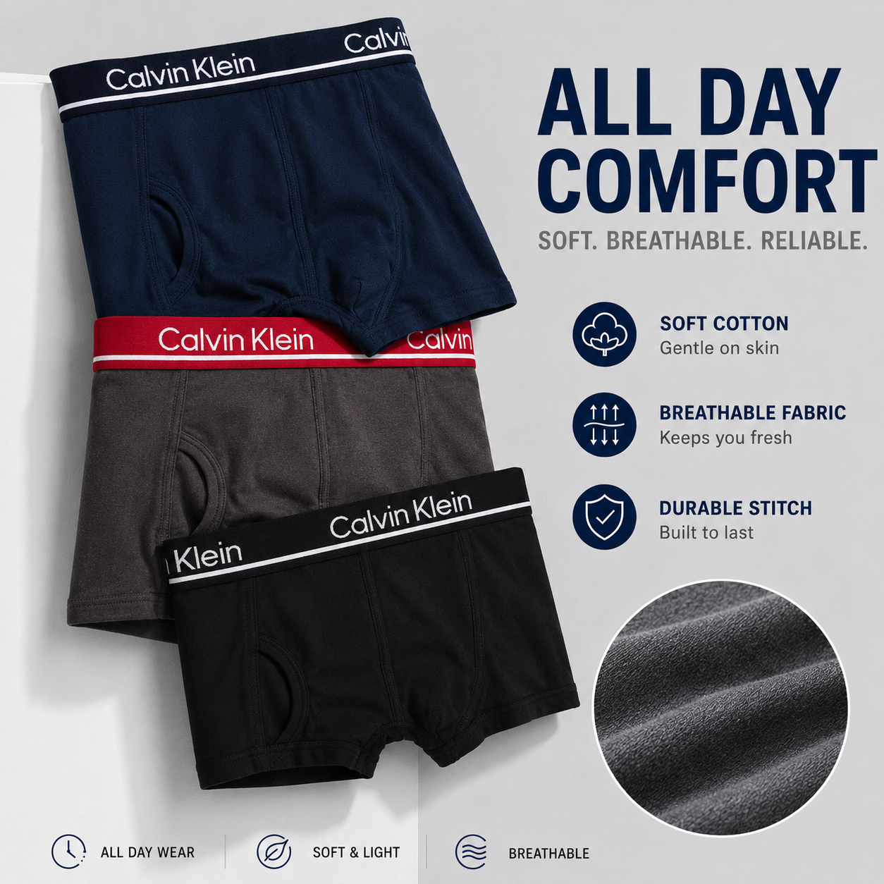 Premium Stretch Cotton Men’s Underwear ( set of 03)