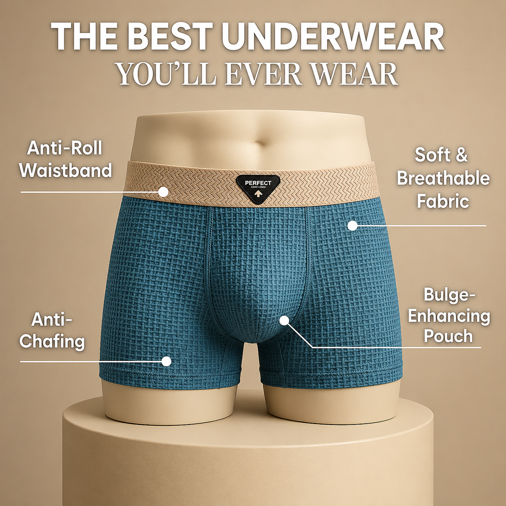 Men's Ice Silk net pattern Premium Boxer ( Set of 04 )