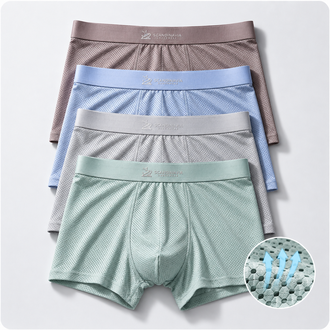 Premium Luxury Ice Silk Comfort Men’s Underwear (Set of 4)