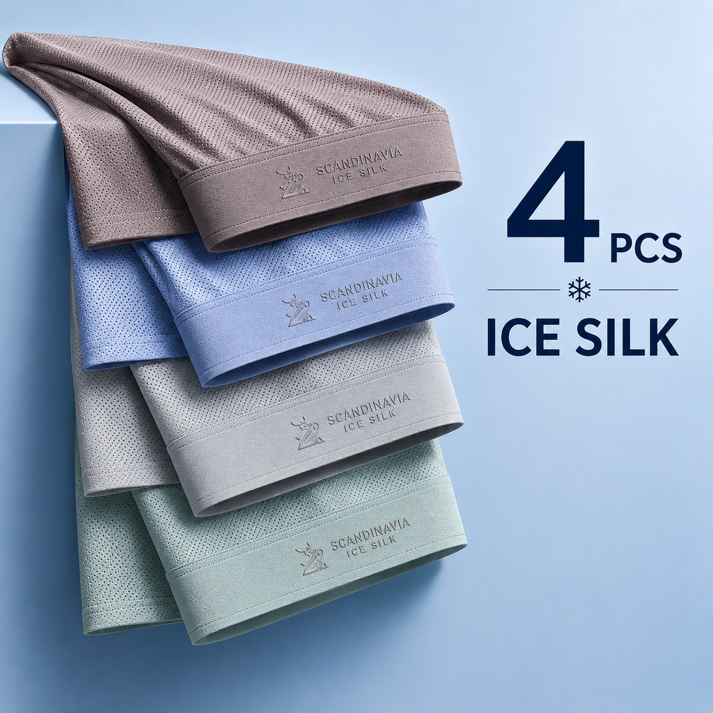 Premium Luxury Ice Silk Comfort Men’s Underwear (Set of 4)