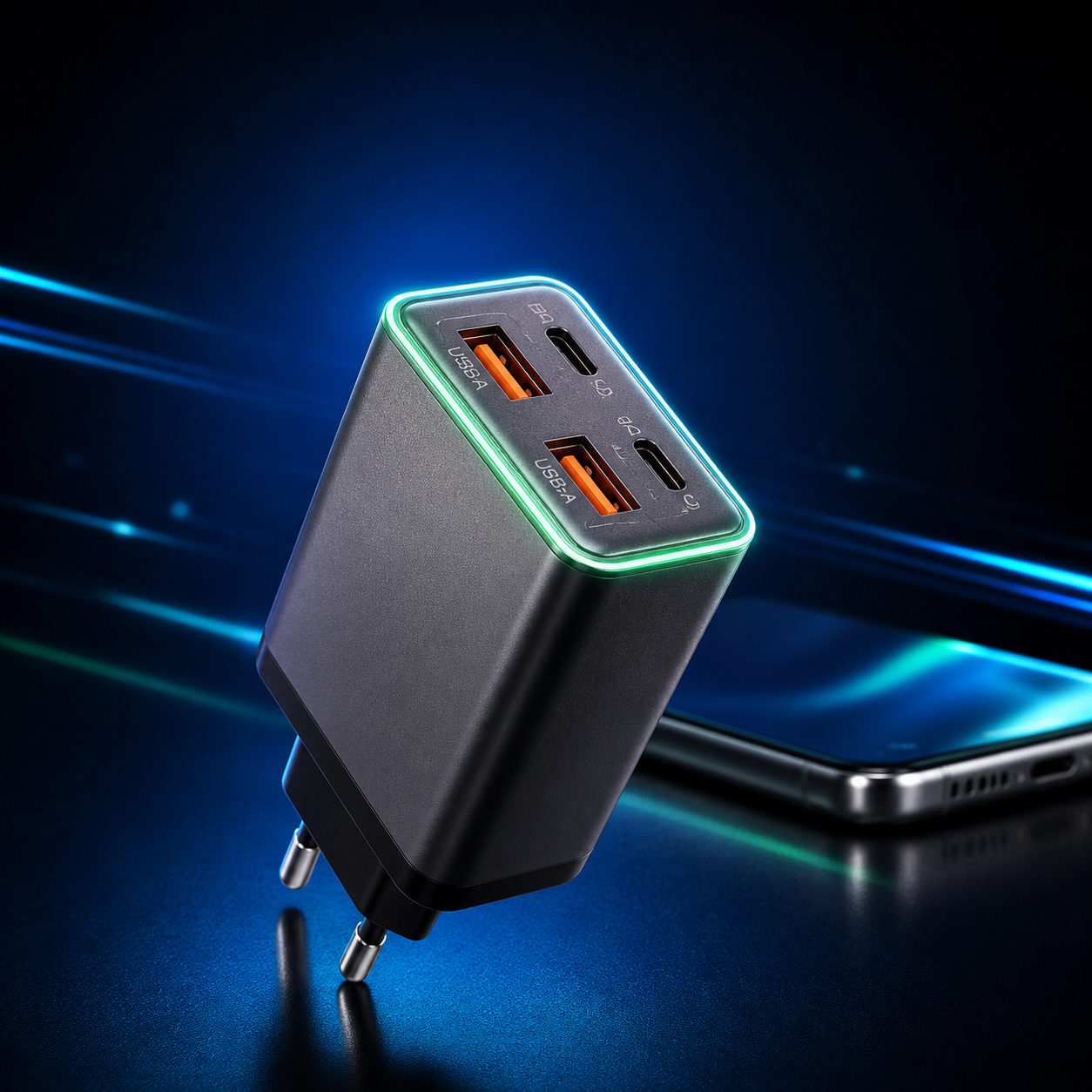100W Super Fast Charging Multi-Port Adapter & Cable