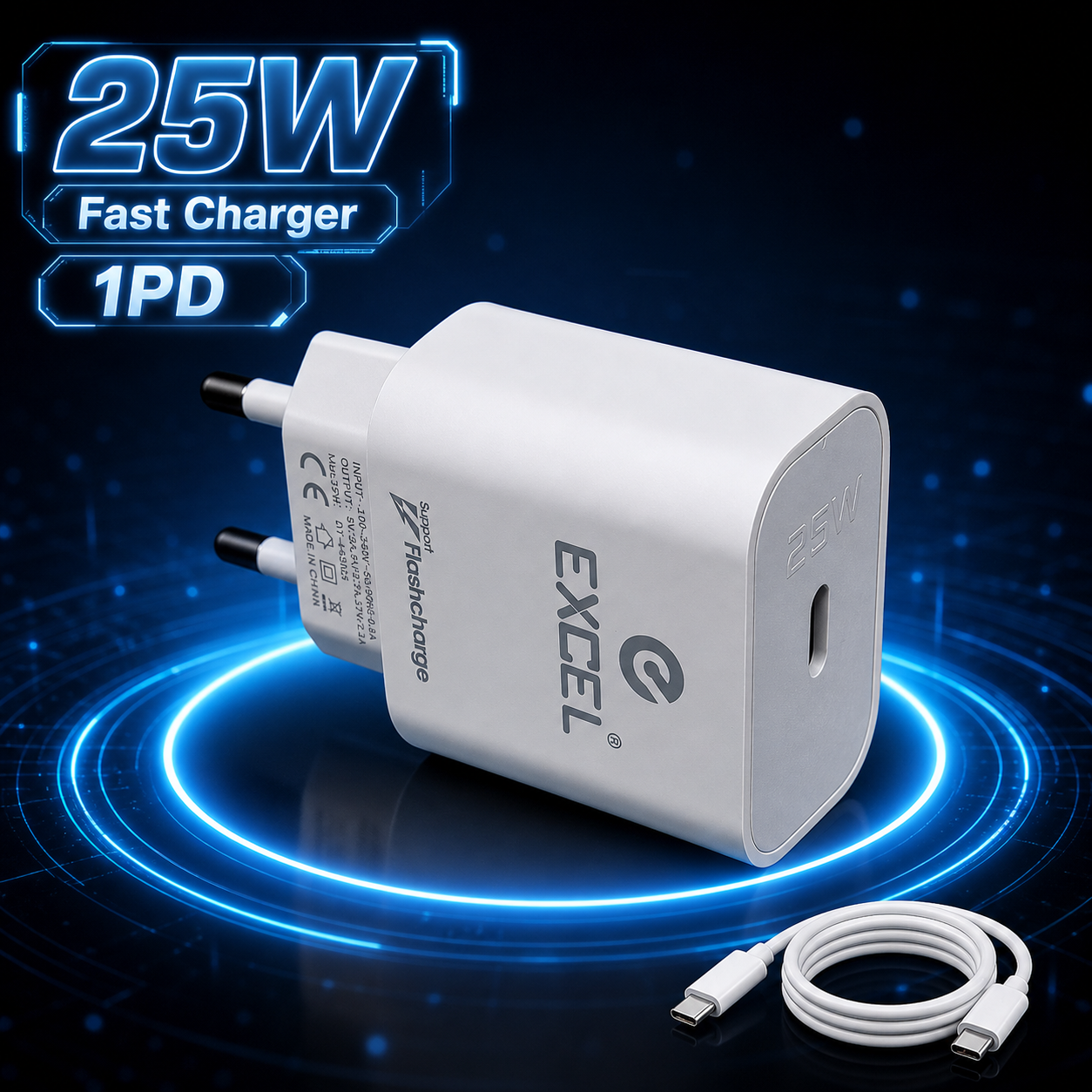Excel 25W Fast Charge Type-C Adapter