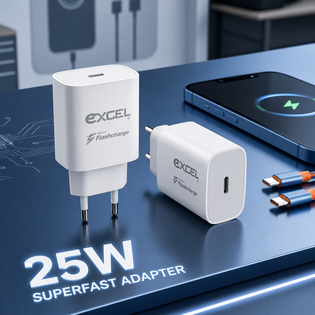 Excel 25W Fast Charge Type-C Adapter