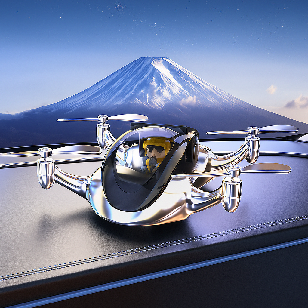 Rotating Solar Drone Car Fragrance